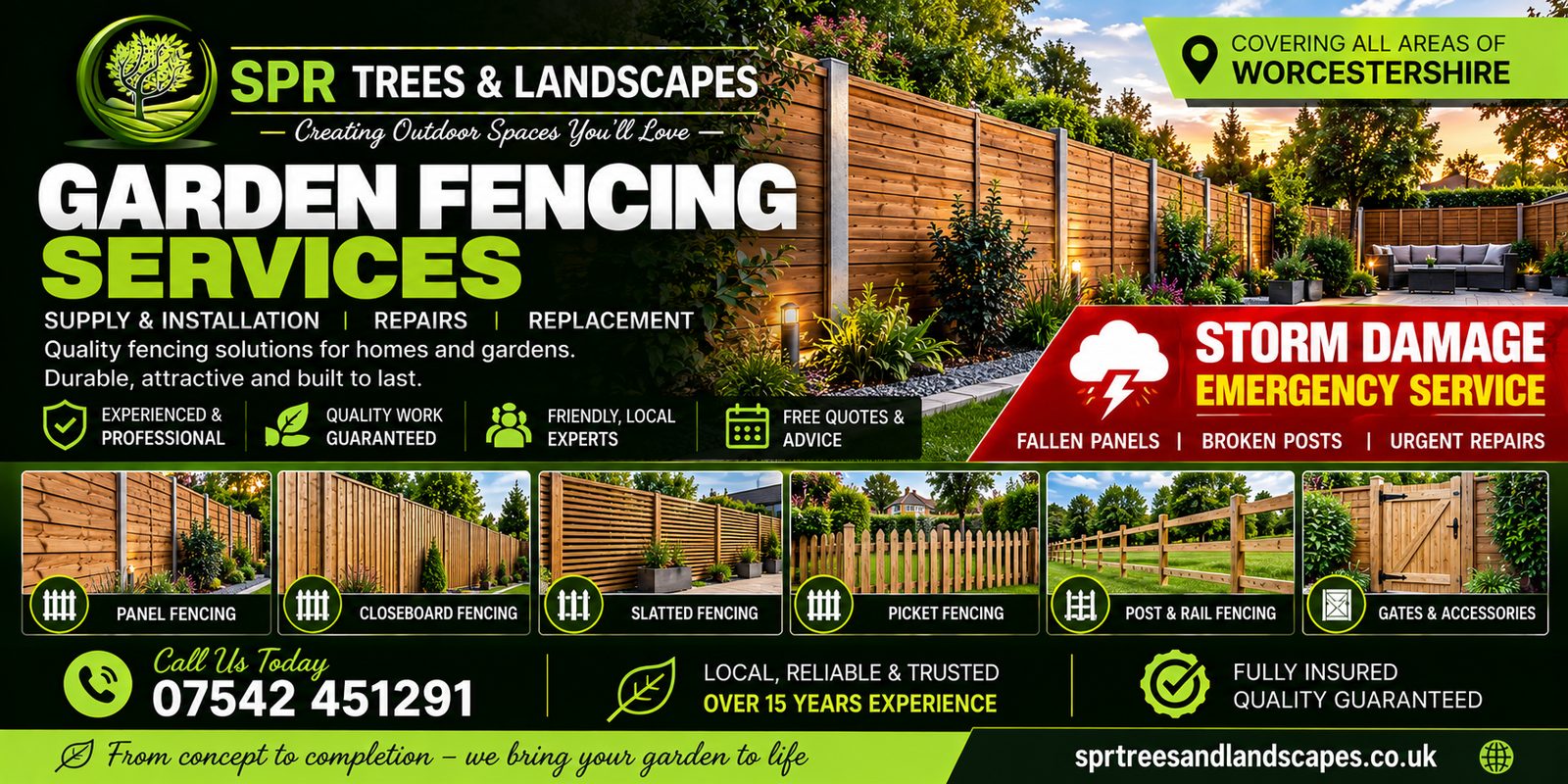 Fencing Services in Northleach by SPR Trees & Landscapes