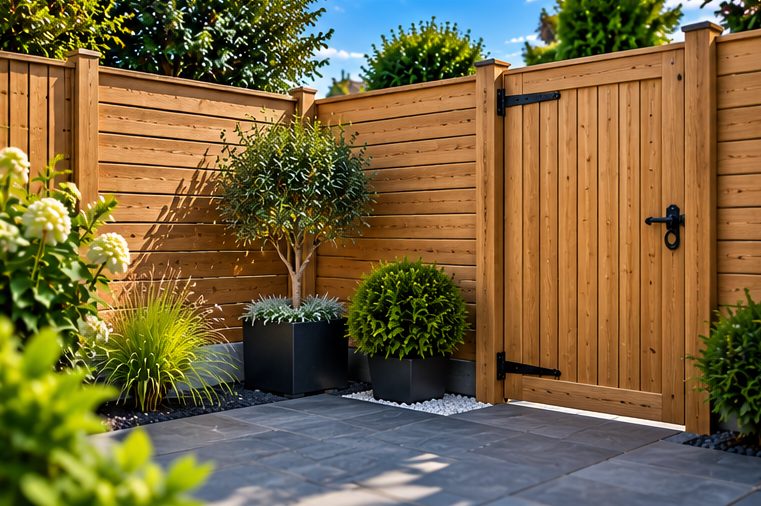 Garden fencing illustration near Northleach