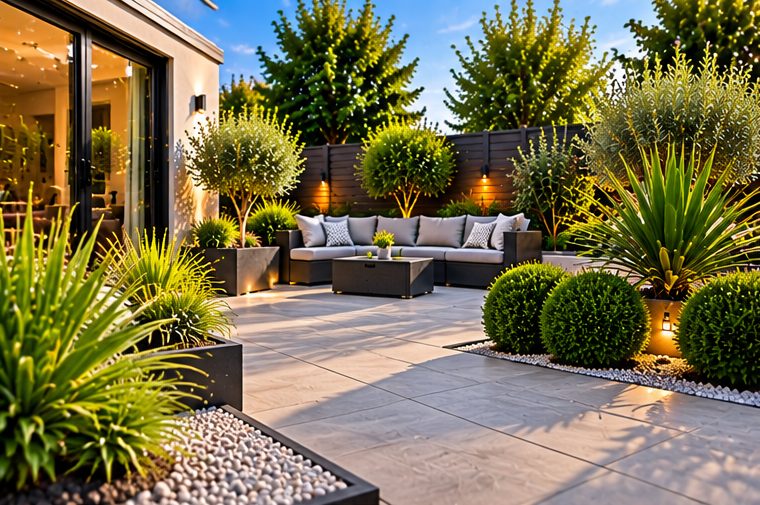 Low maintenance gardens illustration near Bromyard