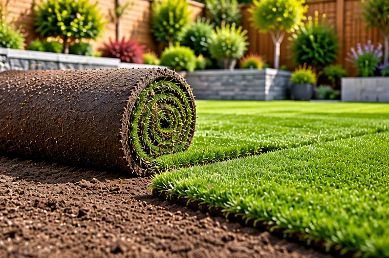 Lawn turfing illustration near Bewdley