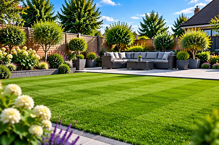 Lawn turfing illustration near Bewdley