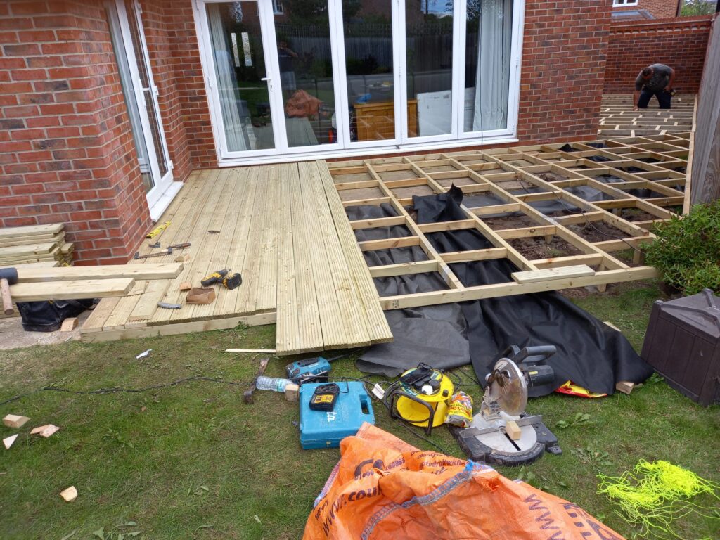 garden timber decking worcester