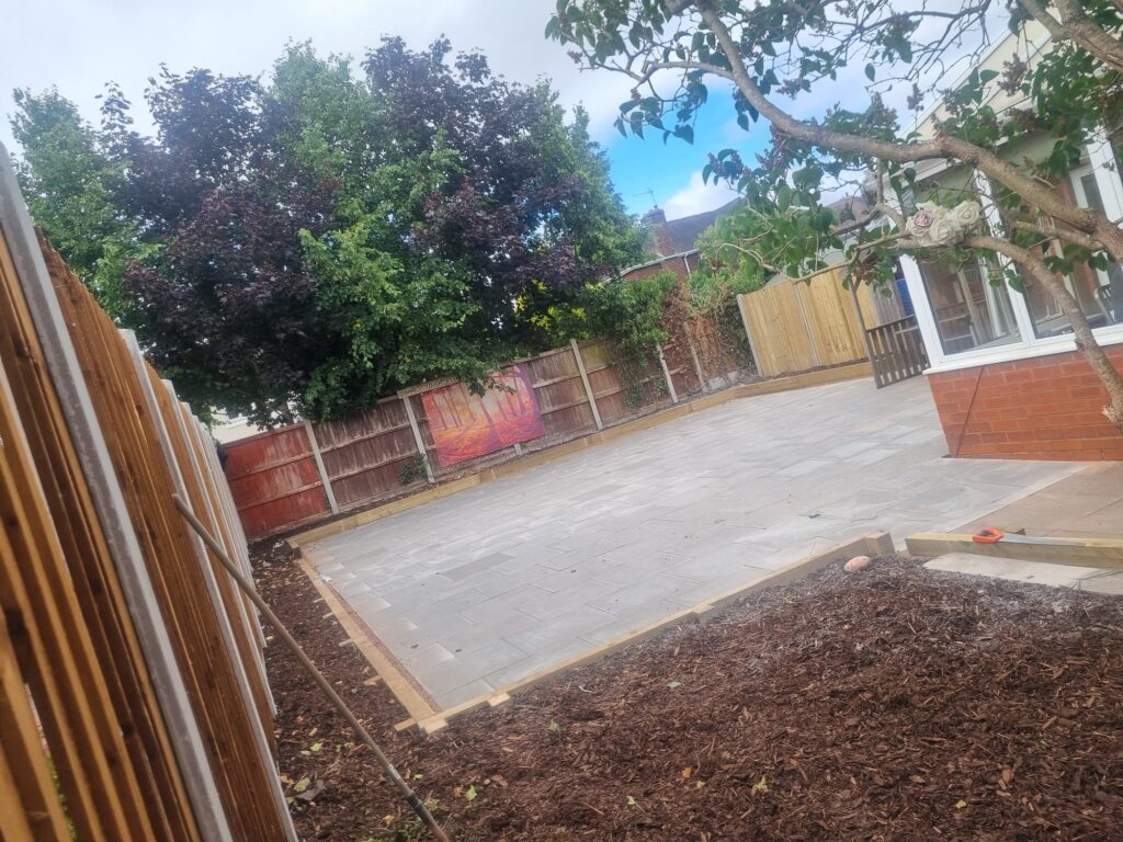 New Patio construction Droitwich Spa